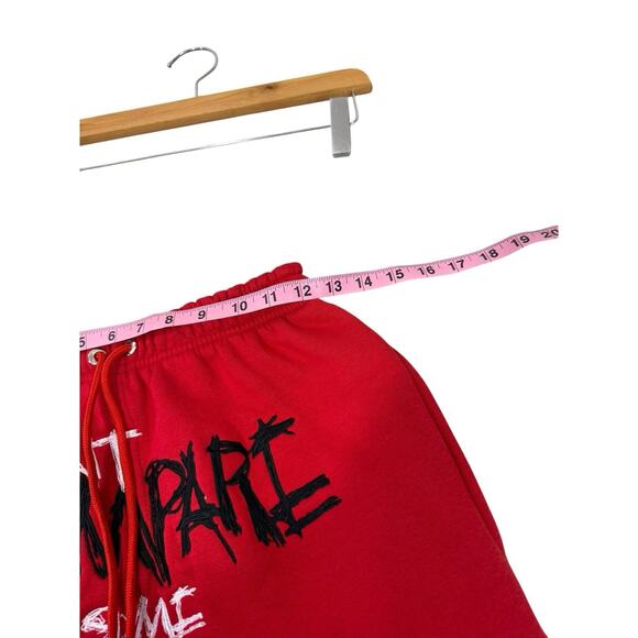 SUME Streetwear Embroidered Sweatpants Can’t Compare Long Length Red Men’s XS - Picture 4 of 6